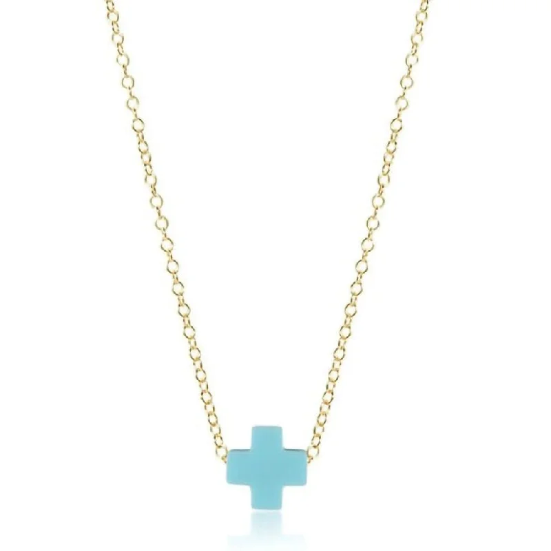 enewton design :  16" Necklace Signature  Chain-Turquoise Cross Charm