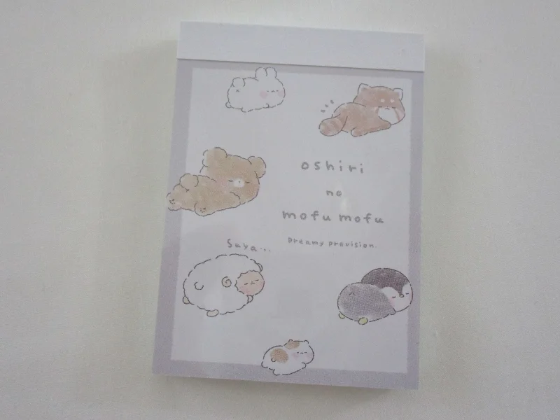 Cute Kawaii Kamio Animal Dog Fox Rabbit Penguin Lamb Hamster Mini Notepad / Memo Pad - Stationery Designer Paper Collection