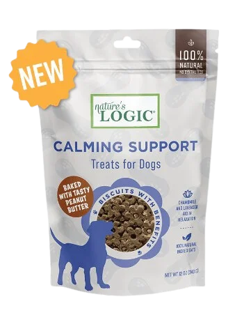 Nature's Logic Dog Biscuits Calming Support Peanut Butter 12oz Bag