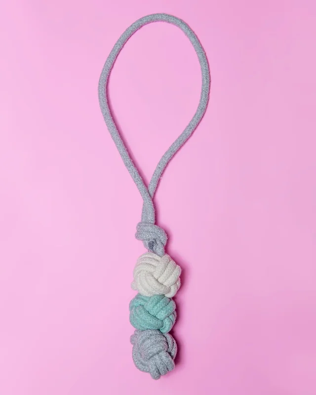 Mint Ice Cream Dog Rope Ball Toy