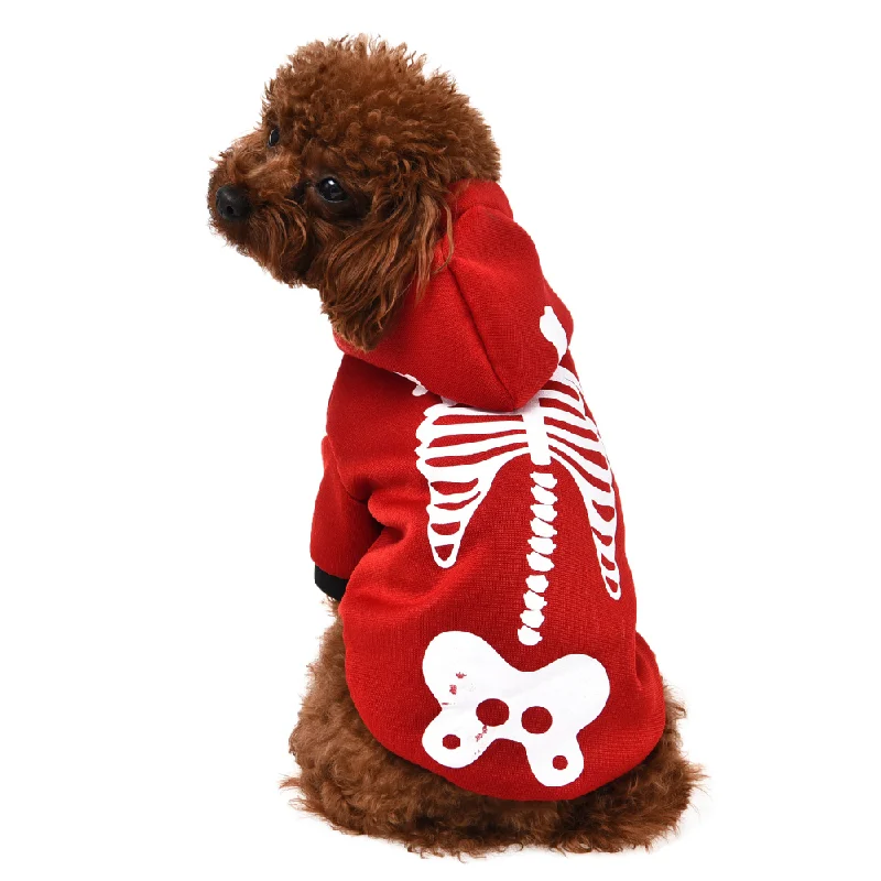 Barking Costumes - Red Skeleton Hoodie