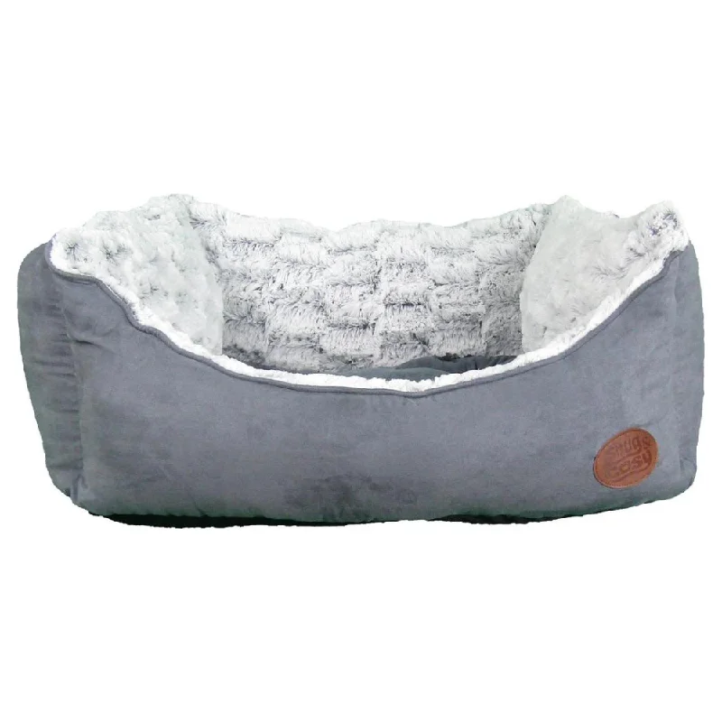 Snug & Cosy Bed - Novara Rectangle - Dog Bed - Grey