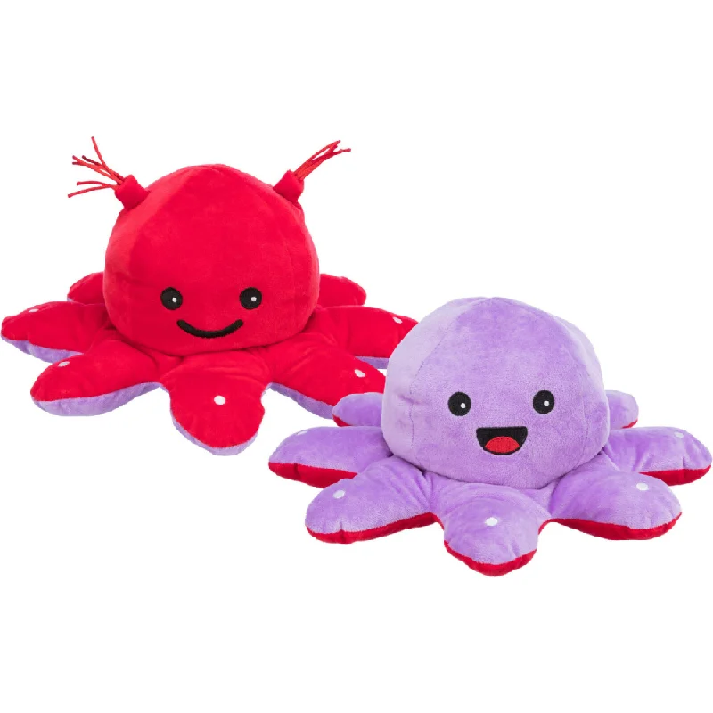 Trixie Puppy Toy - Red/Purple Reversible Octopus